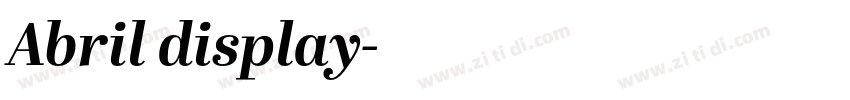 Abril display字体转换